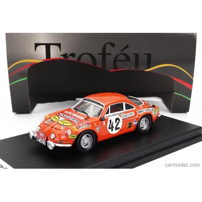 Trofeu Renault A110 Alpine night Version N 42 Rally Tour De La Reunion 1979 Bernard Beguin Philippe Ozoux Orange 1:43