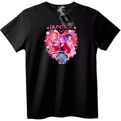 NOONEBRAND Тениска HUNTR Аниме Момичета - 4XL, Black
