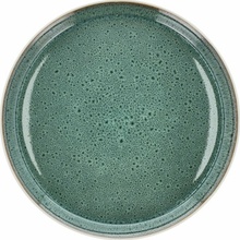 Bitz Biely/zelený tanier z kameniny 27 cm Gastro White/Green