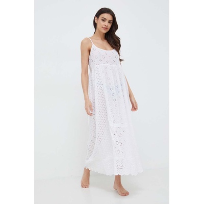 Ralph Lauren Памучна плажна рокля Polo Ralph Lauren в бяло 21484578 (21484578)