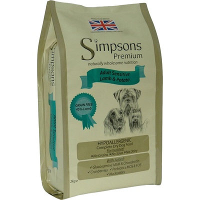 Simpsons Premium Adult Sensitive jehněčí & brambory 2 kg
