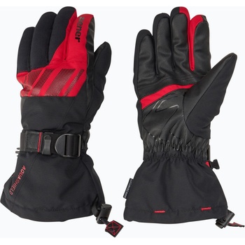 ZIENER Мъжки скиорски ръкавици ZIENER Ghalion Aquashield black/red salsa
