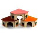 JK ANIMALS Domek rohový pro křečky 11 x 11 x 7 cm