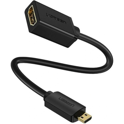 UGREEN Преходник Ugreen 20134, от Micro HDMI(м) към HDMI(ж), 0.2m, черен, 4К@60Hz (20134)