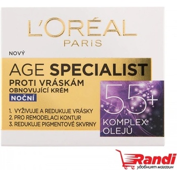 Крем за лице L`Oreal Age Specialist 55+нощен 50мл