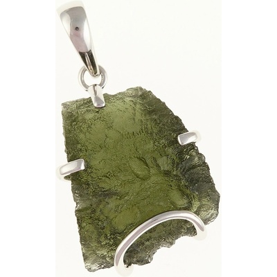 My Moldavite Stříbrný přívěsek s přírodním vltavínem SM12066
