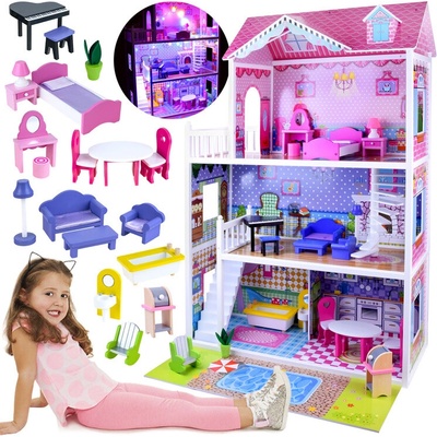 Jokomisiada VELKÝ dřevěný domeček pro nábytek BARBIE ZA2122 – Hledejceny.cz