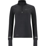 ENDURANCE Дамска тениска ENDURANCE Women's Canna V2.0 Melange Midlayer Running shirt - Black Melange - размер 44 (EU) (916-4750-0116)