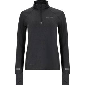 ENDURANCE Дамска тениска ENDURANCE Women's Canna V2.0 Melange Midlayer Running shirt - Black Melange - размер 44 (EU) (916-4750-0116)