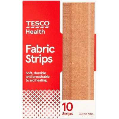 Tesco Textilná náplasť 10 cm x 6 cm 10 ks