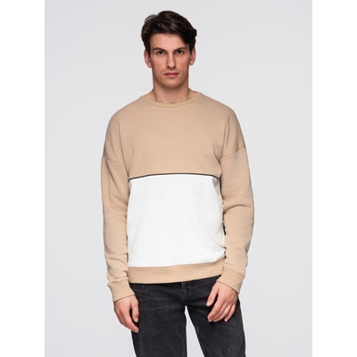 Ombre Clothing Мъжки суитчър в бяло и бежово Ombre Clothing Ombre Clothing | Bezhov | МЪЖЕ | L