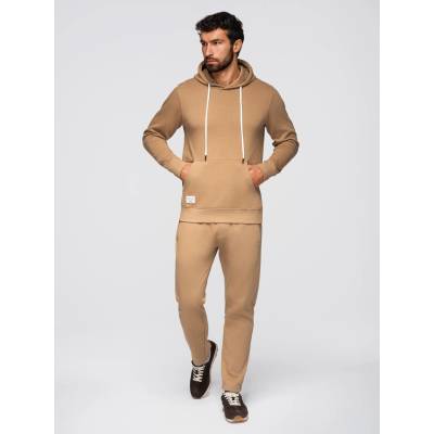 Ombre Clothing Мъжки спортен костюм суитшърт + панталони regular fit - камилена V2 Z120 Ombre Clothing Ombre Clothing | Kafyav | МЪЖЕ | M