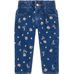 Guess Детски дънки Guess - С мечета, сини, 24 м (K4BA03-D5G60-YEAD-24M) - baby