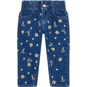 Guess Детски дънки Guess - С мечета, сини, 24 м (K4BA03-D5G60-YEAD-24M) - baby