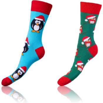 Bellinda CRAZY SOCKS 2x - Забавни чорапи 2 чифта - светлосин - зелен Bellinda | Sin | МЪЖЕ | 35-38