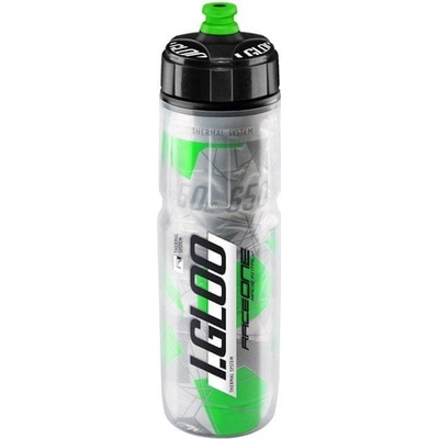 RaceOne I GLOO thermo láhev stříbrno zelená fluo 650 ml