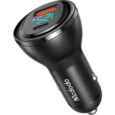 Mcdodo Зарядно за автомобил - Mcdodo (CC-5670) - двоен порт, 95W, бързо зареждане, LED дисплей - Черен
