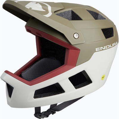 Endura Каска за велосипед Endura Singletrack Full Face MIPS туид зелена