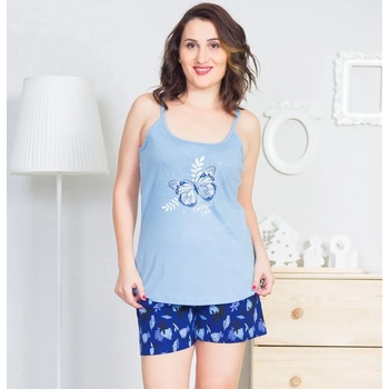 Image 1 of Макси пижама в сини тонове с пеперуда