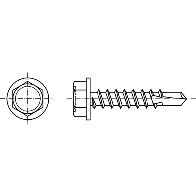 PROFISTYL DIN 7504K šroub samovrtný šestihranná hlava s límcem pozink Varianta: DIN 7504K šroub samovrtný 6HR s lím.ZB 6,3x25 – Zboží Mobilmania