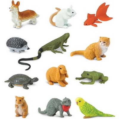 Safari Ltd Sada domácich zvierat v tube 12 ks