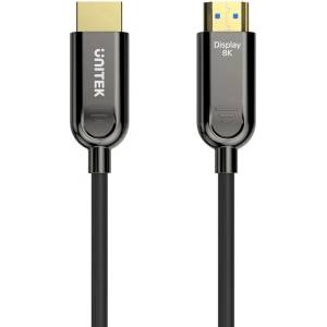Unitek Unitek C11085GY01 оптичен кабел, HDMI 2.1, AOC, 15 m, черен (C11085GY01-15M)