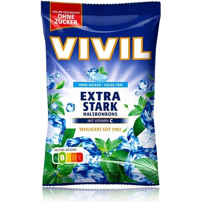 Vivil Extra silný mentol + vitamín C bez cukru 120 g