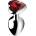 Booty Sparks Heart Gem Small Anal Plug Red