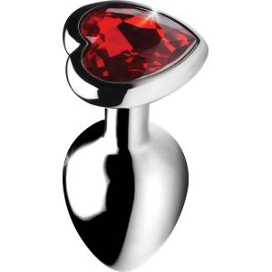 Booty Sparks Heart Gem Small Anal Plug Red