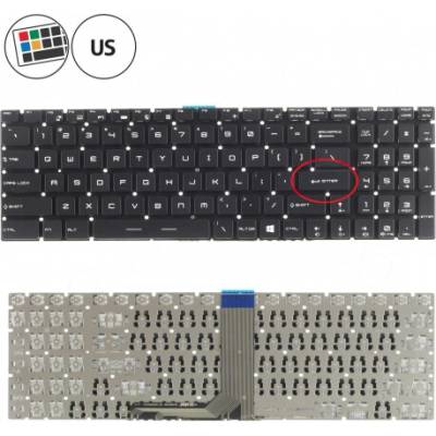 MSI GL72 7RDX Klávesnice CZ/SK Černá Bez rámečku