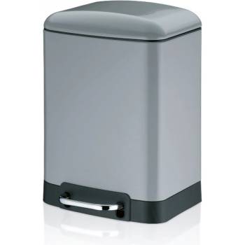 Kela Кош за отпадъци с педал Davino - светло сив - 6 л (KELA 22997)