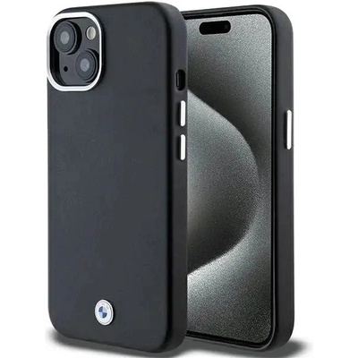 BMW Кейс BMW Signature Wrapped Metal MagSafe за iPhone 14/15/13, черен (BMW000797-0)