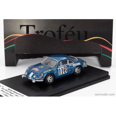 Trofeu Renault Alpine A110 night Version N 116 Rally Montecarlo 1971 Jean Pierre Rouget Jean Sarrus Blue 1:43