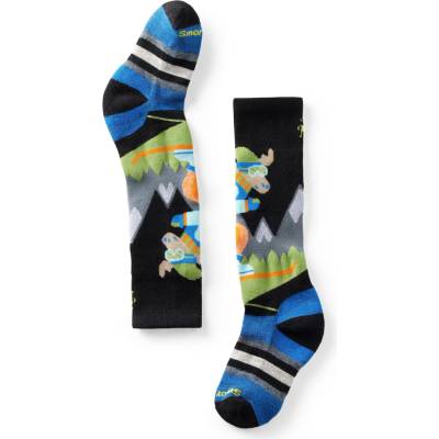 Smartwool Kids' Wintersport Full Cushion Mountain Moose OTC Socks černá