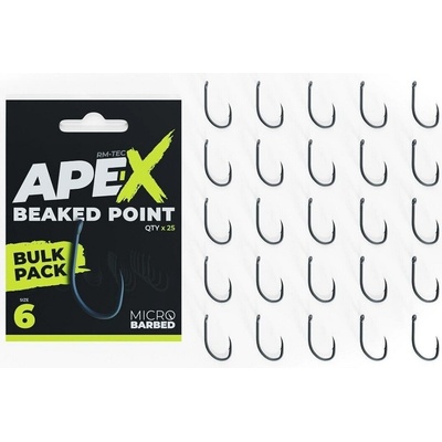 RidgeMonkey Ape-X Beaked Point Barbed Bulk Pack veľ.6 25 ks
