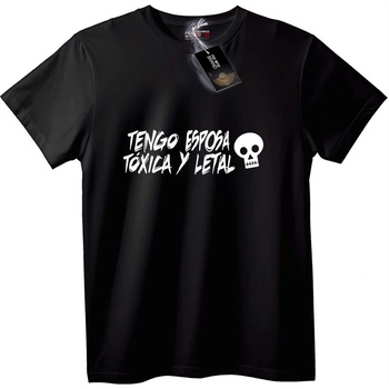 NOONEBRAND Тениска Токсична и Летална Съпруга - M, Black