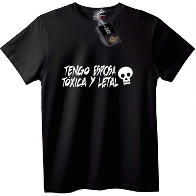 NOONEBRAND Тениска Токсична и Летална Съпруга - M, Black
