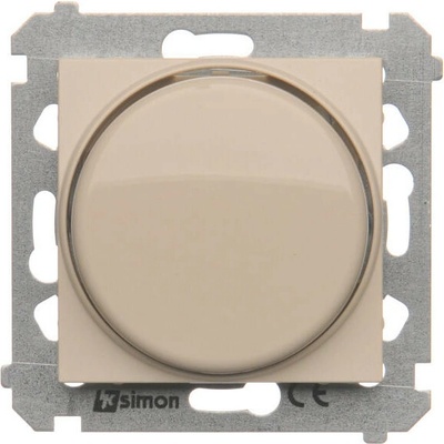 Stmívač pro stmívatelné LED, otočné ovládání, tlačítkové spínání,, Simon 54 DS9L.01/41, krémová