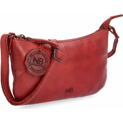 Noelia Bolger kožená dámská crossbody kabelka malá Červená