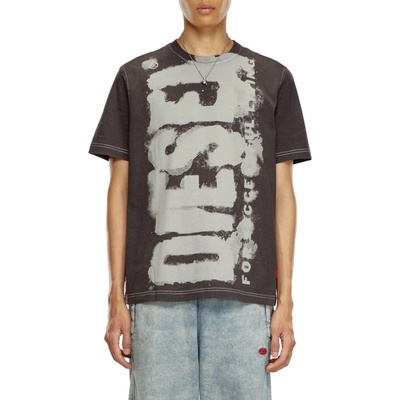 Diesel T-ADJUST-Q4 T-SHIRT šedá