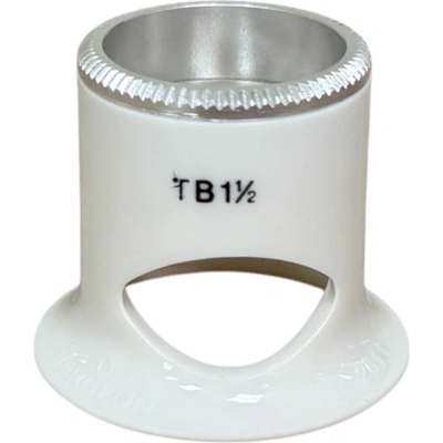 Bergeon Лупа Bergeon 2611-TB-1.5 с биконвексен обектив, бяла, увеличение 6.7x