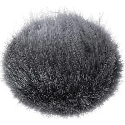 Šedý kožušinový brmbolec 10cm