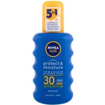 Nivea Sun Protect & Moisture SPF30 хидратиращ слънцезащитен спрей 200 ml