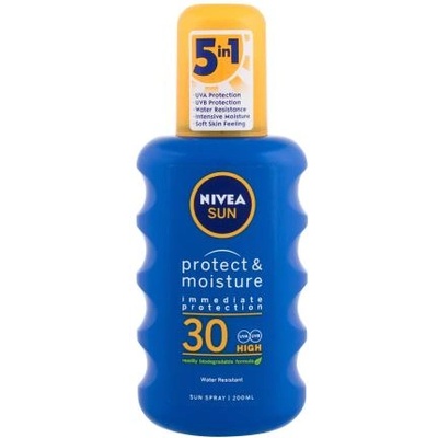Nivea Sun Protect & Moisture SPF30 хидратиращ слънцезащитен спрей 200 ml