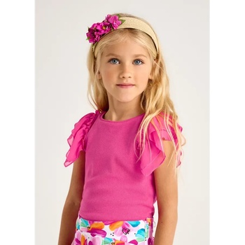 MAYORAL Топ трикотажен рипс в цикламено за мини момиче Майорал