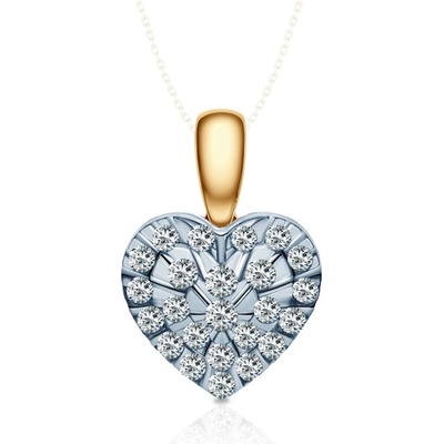 SAVICKI Висулка Savicki: двуцветно злато, диаманти