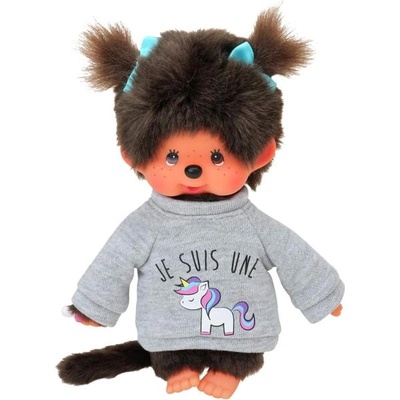 Monchhichi Мончичи Мончичи момиче в пуловер с еднорог 20см