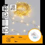 Aigostar - LED Външна коледна гирлянда 50xLED/8 режима 3xAA 1, 8m IP44 топло бяло (AI3045)