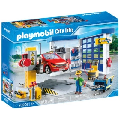 Playmobil 70202 City Life Autodílna s mechanikem a autem