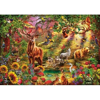 Image 1 of Art Puzzle - Puzzle Marchetti: Enchanted Forest - 1 000 piese